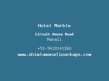 Hotel Marble, Manali