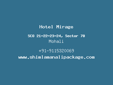 Hotel Mirage, Mohali