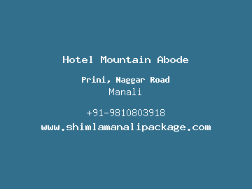 Hotel Mountain Abode, Manali