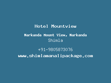 Hotel Mountview, Shimla