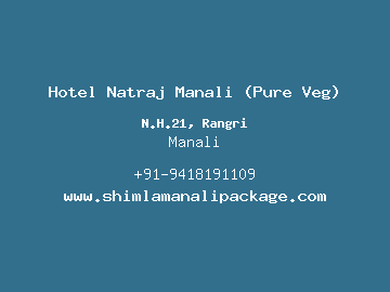 Hotel Natraj Manali (Pure Veg), Manali