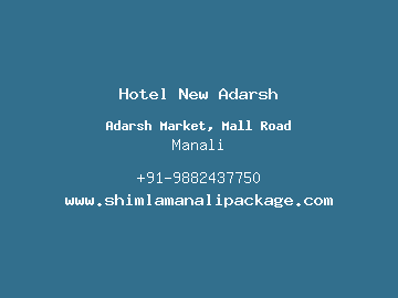 Hotel New Adarsh, Manali