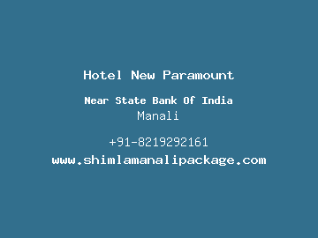 Hotel New Paramount, Manali