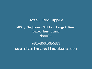 Hotel Red Apple, Manali