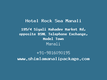 Hotel Rock Sea Manali, Manali