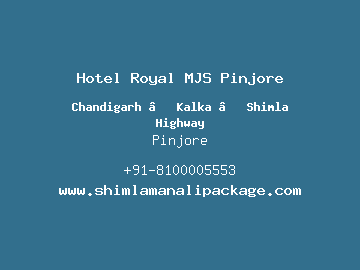 Hotel Royal MJS Pinjore, Pinjore