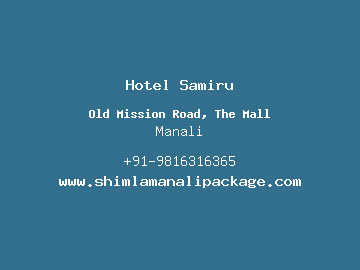 Hotel Samiru, Manali