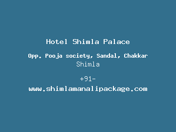 Hotel Shimla Palace, Shimla