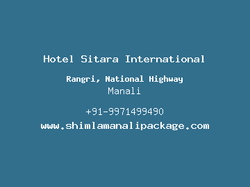 Hotel Sitara International, Manali