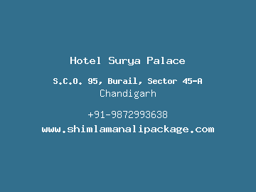 Hotel Surya Palace, Chandigarh