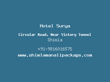 Hotel Surya, Shimla