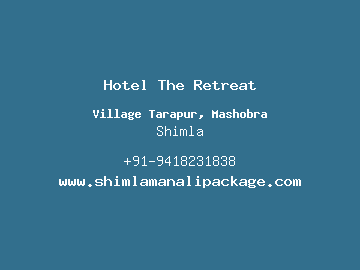 Hotel The Retreat, Shimla