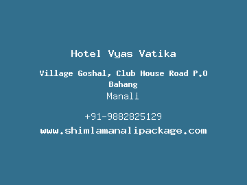 Hotel Vyas Vatika, Manali