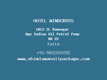 HOTEL WINDCROSS, Kalka