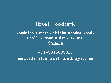 Hotel Woodpark, Shimla