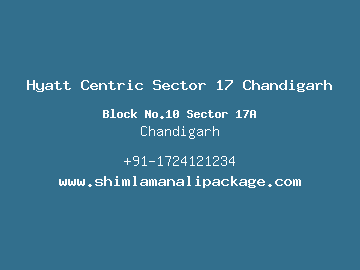 Hyatt Centric Sector 17 Chandigarh, Chandigarh