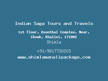 Indian Saga Tours and Travels, Shimla