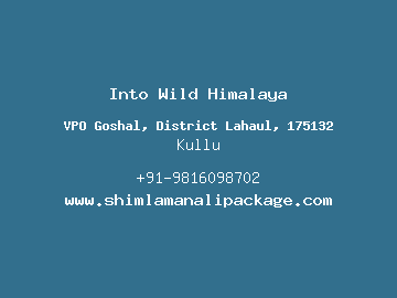 Into Wild Himalaya, Kullu