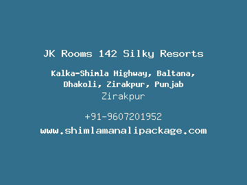 JK Rooms 142 Silky Resorts, Zirakpur