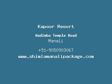 Kapoor Resort, Manali