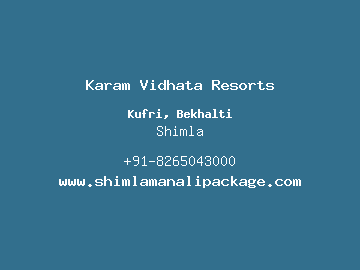 Karam Vidhata Resorts, Shimla