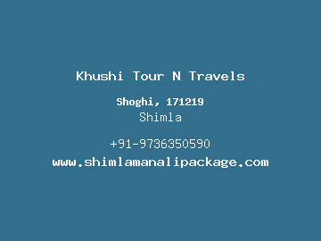Khushi Tour N Travels, Shimla