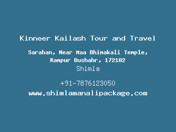 Kinneer Kailash Tour and Travel, Shimla