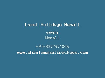 Laxmi Holidays Manali, Manali