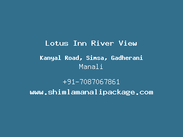 Lotus Inn River View, Manali