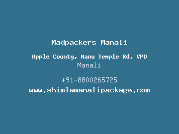 Madpackers Manali, Manali