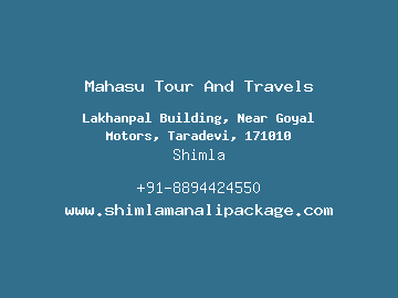 Mahasu Tour And Travels, Shimla