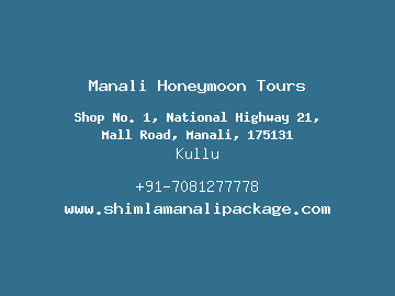 Manali Honeymoon Tours, Kullu