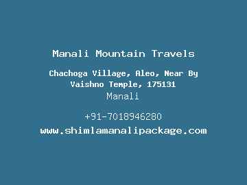 Manali Mountain Travels, Manali
