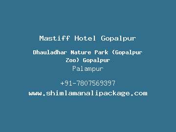 Mastiff Hotel Gopalpur, Palampur