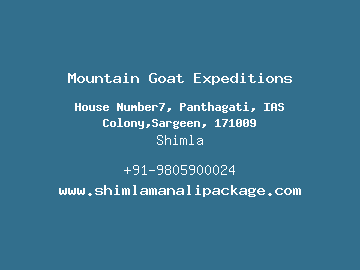 Mountain Goat Expeditions, Shimla