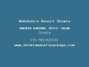 Nakshatra Resort Shimla, Shimla