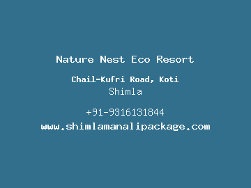 Nature Nest Eco Resort, Shimla