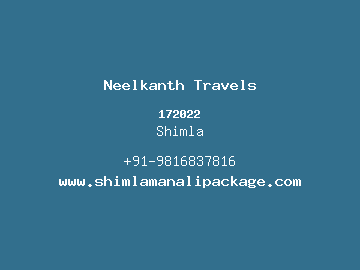 Neelkanth Travels, Shimla