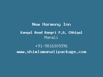 New Harmony Inn, Manali