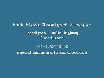 Park Plaza Chandigarh Zirakpur, Chandigarh