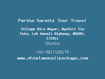 Partha Sarathi Tour Travel, Shimla