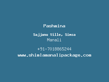 Pashmina, Manali