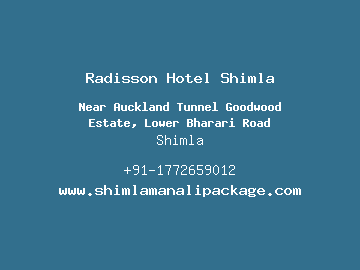 Radisson Hotel Shimla, Shimla