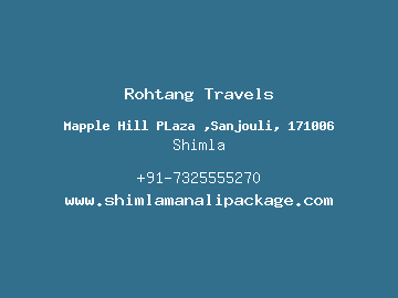 Rohtang Travels, Shimla