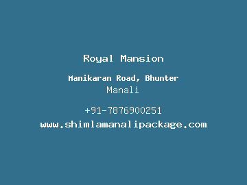 Royal Mansion, Manali