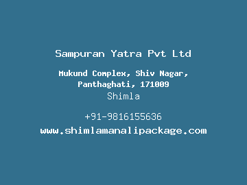 Sampuran Yatra Pvt Ltd, Shimla