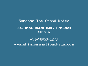 Sanobar The Grand White, Shimla