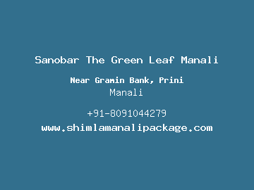 Sanobar The Green Leaf Manali, Manali