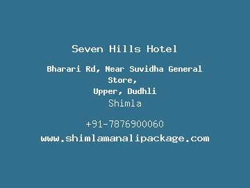 Seven Hills Hotel, Shimla