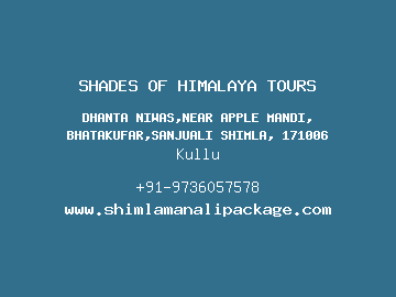 SHADES OF HIMALAYA TOURS, Kullu